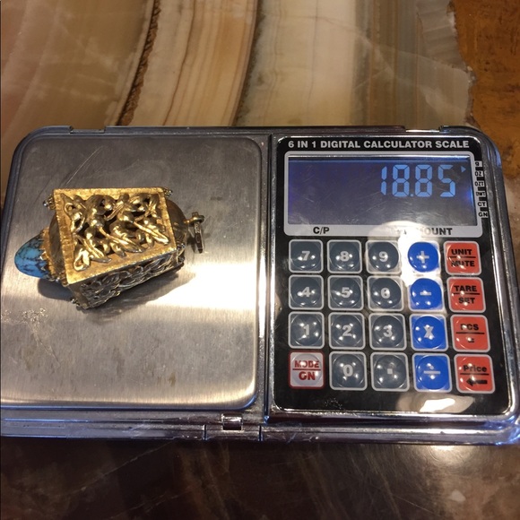 🌟SOLD!🌟 18KT Venetian Etruscan Fob Pendant/Charm - Picture 7 of 8